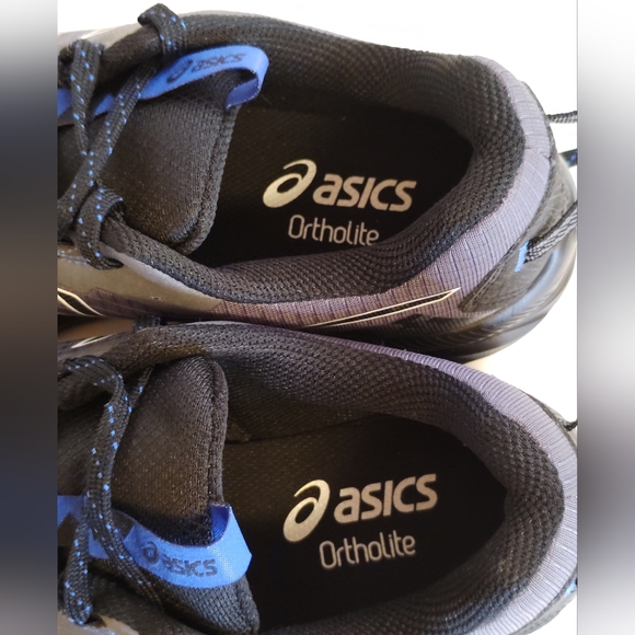 Asics Men's Gray and Blue Athletic Shoes - Picture 6 of 7
